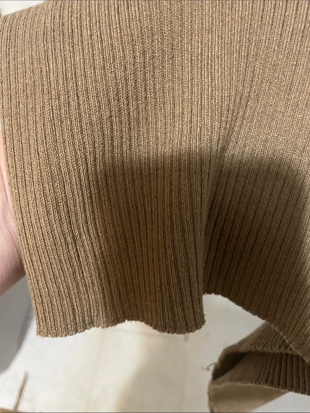 H&M Ribbed Scoop Midi Dress in Brown - Picture 2 of 6